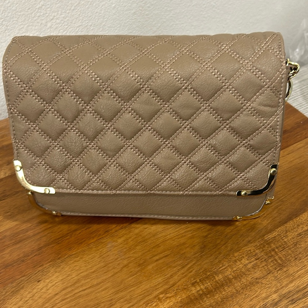 ASOS Quilted Metal Corner Cross Body Bag